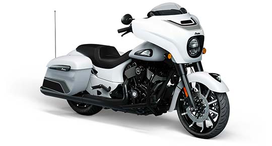 Chieftain Dark Horse - Ghost White Metallic Smoke / Graphics